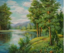 Сосны у реки
