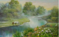 Лошади на водопое Лошади на водопое